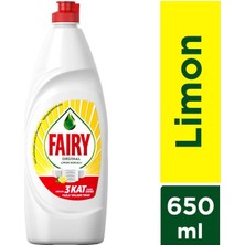 Fairy 650 ml Sıvı Deterjan Limon Kokulu