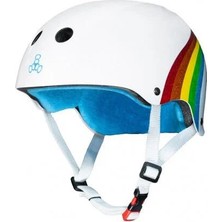 Triple Eight The Certified Sweatsaver White Rainbow Sparkle Kask L/xl