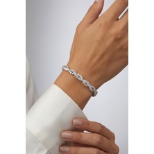 Valmont Accessories Zirkon Taşlı Baget Su Yolu Dolamalı Kadın Bileklik