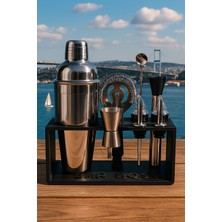 Bar Boss Professional Barware Standlı 10 Parça Kokteyl Hazırlama Seti Özel Seri