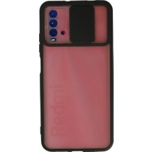 sbodurhome Xiaomi Redmi 9t Kılıf Palm Buzlu Kamera Sürgülü Silikon - Siyah
