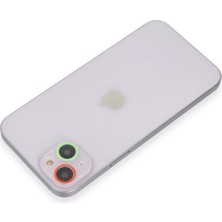 TeknoKapsül iPhone 13 Mini Renkli Kamera Lens Koruma Cam - Yeşil-Pembe