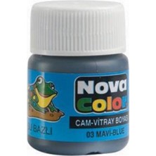 Nova Color NC-151 Cam Boyasi Su Bazli 25ML Mavi