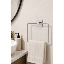Flextail Kare Havluluk Yapışkanlı Delmesiz Matkapsız Metal Paslanmaz Çelik Banyo Askılığı El Havluluğu
