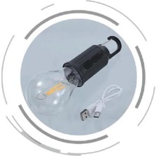 Astraltech Taşınabilir Askılı Ampul Kamp Lambası Askılı Type-C Şarjlı Bahçe Lambası