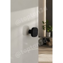 Toptan3D Siyah Oval Kare Kulp - Modern ve Şık Dolap, Gardırop, Şifonyer, Komodin ve Çekmece Kulpu (Vida Dahil)