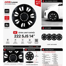 Drs Tuning 14 Inc Kırılmaz Sks Parlak Siyah Jant Kapağı 1 Takım 4 Adet NO:222