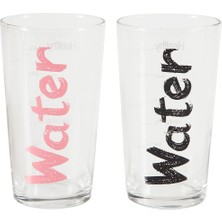 Hepta Collection Water Bardak 570 ml 2'li Set -Siyah&pembe