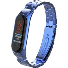 Renas Store Newface Xiaomi Mi Band 4 Metal Baklalı Kordon - Mavi