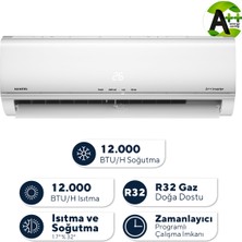 Kumtel Matsu KMSAC-12 12.000 Btu A++ Inverter Duvar Tipi Split Klima (Montaj Dahil)