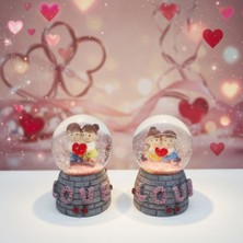 Renas Store Love Tasarımlı Işıklı Mini Kar Küresi