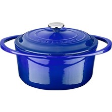 Hepta Collection Lava Metal Heritage Serisi - Döküm Tencere, Yuvarlak, 20 Cm, Mavi