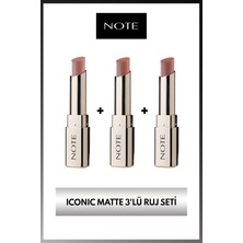 Note Iconic Matte 3'lü Mat Ruj Seti 101 -103-104