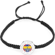 Fenerbahçe Logo Makrome Bileklik Aksesuar Renk: Siyah