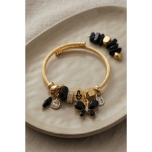 Skygo Siyah Kelebek Model Charmlı Bileklik TJ-BB8747
