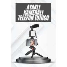 Renas Store Telefon Tutucu Mikrofonlu Işıklı Youtuber Video Kayıt