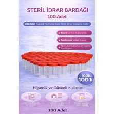 Bezos Steril Idrar Kabı Kapasiteli Numune Toplama Kabı 100 Adet