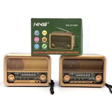Renas Store Bluetooth Özellikli Kahverengi Taşınabilir Nostaljik Radyo Mp3 Çalar 2 Yıl Garantili