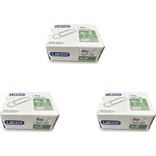 Lacco 828 Metal Ataş - No : 3 / 28 mm / 100 Adetlik 3 Kutu - 300 Adet