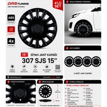 Drs Tuning Fiat Uyumlu 15 Inç Kırılmaz Parlak Siyah Jant Kapağı 1 Takım 4 Adet NO:307