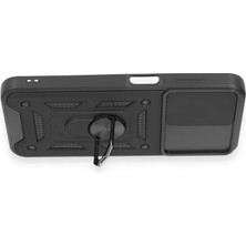 Renas Store Newface Samsung Galaxy M14 5g Kılıf Pars Lens Yüzüklü Silikon - Siyah