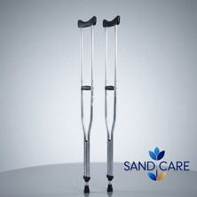 Sand Care Koltuk Altı Değneği Yürümeye Yardımcı Çift Koltuk Değneği Alüminyum Hafif Yüksek Kalite