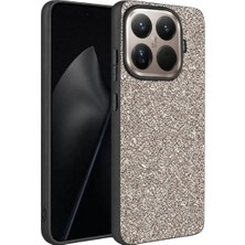 Eseno Select Onegif Xiaomi Mi 15T Pro Bright Simli ile Uyumlu Kapak Gümüş