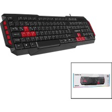 Renas Store Everest Kb-G7-Armor USB Kablolu Oyuncu Klavye Renkli Oyun Tuşları - Multimedya Tuşları 150CM