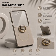Monsgeek Samsung Galaxy Z Flip 7 Uyumlu Kılıf Yüzüklü Magsafe Kapak Kamera Korumalı Premium Mat Tasarım Ince Yapılı