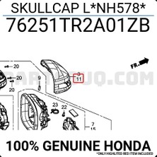 Spj Honda Civic Ayna Kapağı 2012/15ASTARLI Sdn Sol (Oem NO:76251TR2A01ZB)