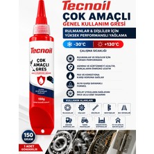 Tecnoil Çok Amaçlı Gres Tüm Rulman ve Dişliler ve Mekanik Aksamlarda Kullanılabilir -30 Derece + 130 Derece 150 Gram