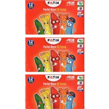 Fatih 12 Renk Karton Kutulu Pastel Boya 3 Adet