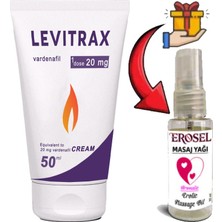 Bezos Helsol/ Levitrax Cream Erkeklerin Performanslarına Özel 50 ml Krem + Hediye Erosel Erotikmasaj Yağı