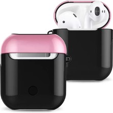 Renas Store Newface Apple Airpods 2 (2.nesil) 3in1 Kılıf - Siyah-Pembe