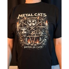 Metal Cats Siyah Tshirt