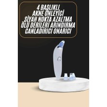 Renas Store Siyah Nokta Temizleme Cihazı 4 Başlıklı Vakumlu Pilli Ölü Deri Arındırma