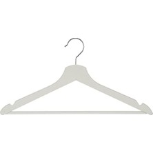 Bg Store "bumerang" Ahşap Elbise Askısı, 8’li Paket, Masif Ahşap, Beyaz