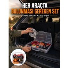 Valor 27 Parça Oto Güvenlik ve Bakım Seti Şeffaf Taşıma Kutulu Araç Ekipman Çantasız