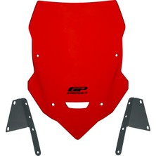 GP Kompozit Bajaj Dominar 250 2017-2026 Uyumlu Ön Cam Kırmızı - 40 cm