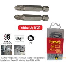 Tomax Pz2 x 25 mm Bits Uç 60 Adet