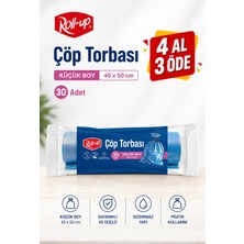 Roll-Up Küçük Boy Çöp Poşeti  40 x 50 cm 30’lu Paket