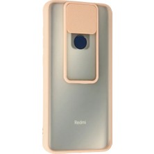 Renas Store Newface Xiaomi Redmi Note 9 Kılıf Palm Buzlu Kamera Sürgülü Silikon - Pembe