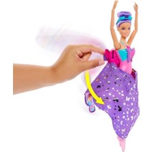 Bg Store Kelebek Dansçı Bebek, Kanatlarını Açarak Kelebeğe Dönüşen 2'si 1 Arada Mor Saçlı  Kelebek Dansçı Bebek, Saç Aksesuarı, Çıkarılabilen Tütü, HXJ10