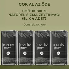 Kozoliv Soğuk Sıkım Natürel Sızma Zeytinyağı 4'lü 5 Lt