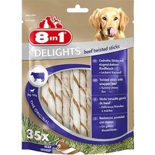 TeknoKapsül Delights Bones Biftekli Twested Sticks Burgu Çubuğu Köpek Ödülü 190 gr