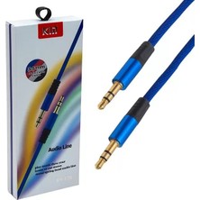 Belirtilmemiş PM-3778 3.5 mm Erkek/erkek Lacivert Stereo Aux Kablo