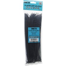 Renas Store 100PCS Siyah 3.6X250MM Plastik Cırt Kelepçe