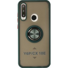 Kap Kaç Y6P Kılıf Montreal Yüzüklü Silikon Kapak - Yeşil