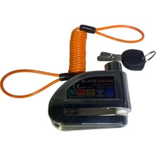TTR Motors Alarmlı Hatırlatma Kablolu Motosiklet Disk Kiliti Çelik