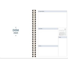 Bg Store A5 (15 * 21) Spiralli Akademik Ajanda - Çiçek